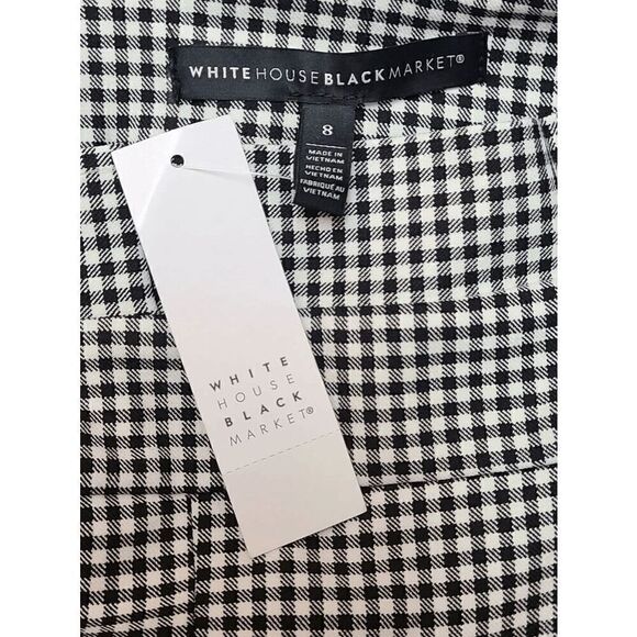 🖤🤍 WHITE HOUSE BLACK MARKET Gingham Pencil Skirt w/Removable Belt NWT SIZE 8 - Picture 11 of 16
